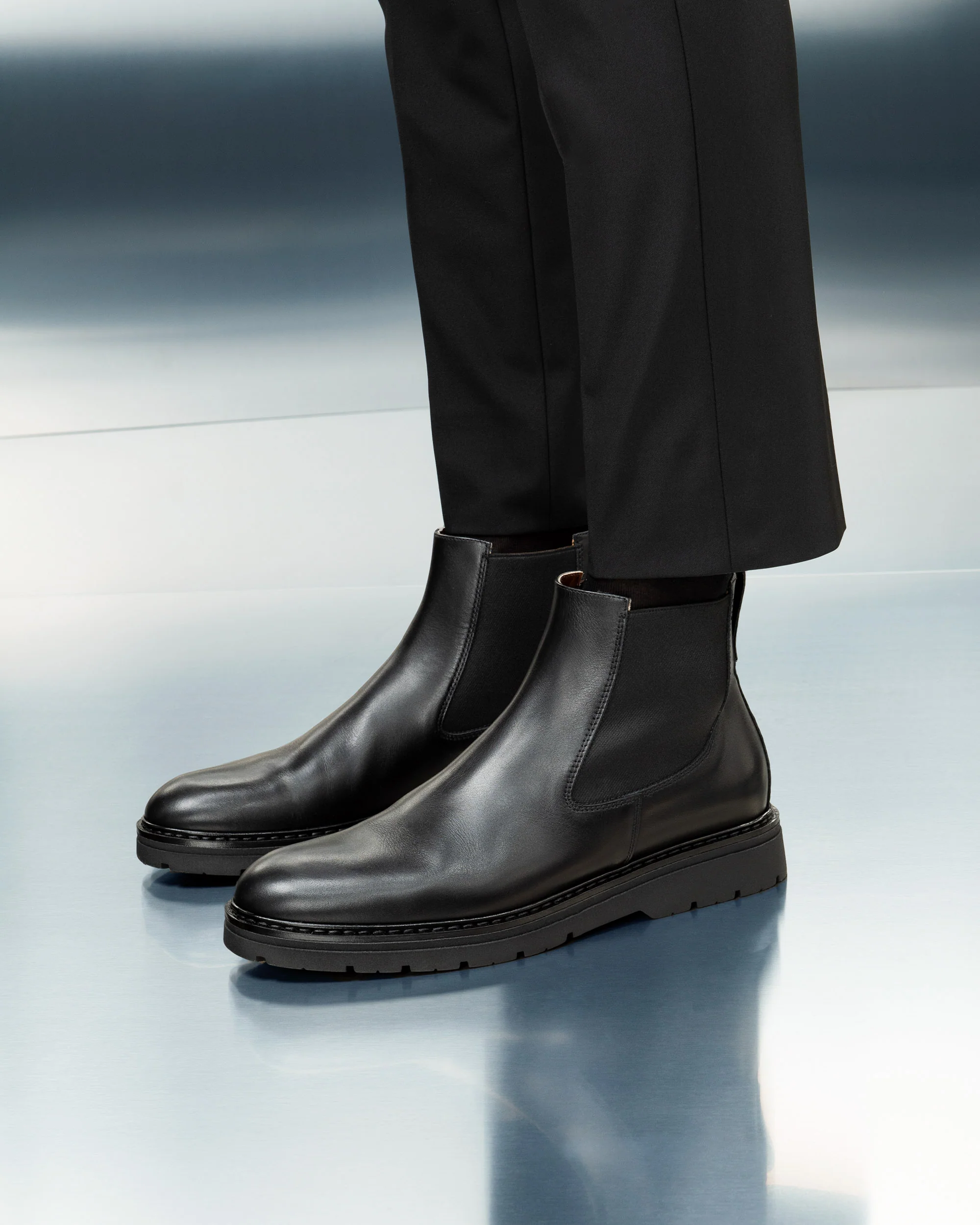 Nero Giardini I400361U Stivaletti chelsea uomo in pelle nero - immagine 3