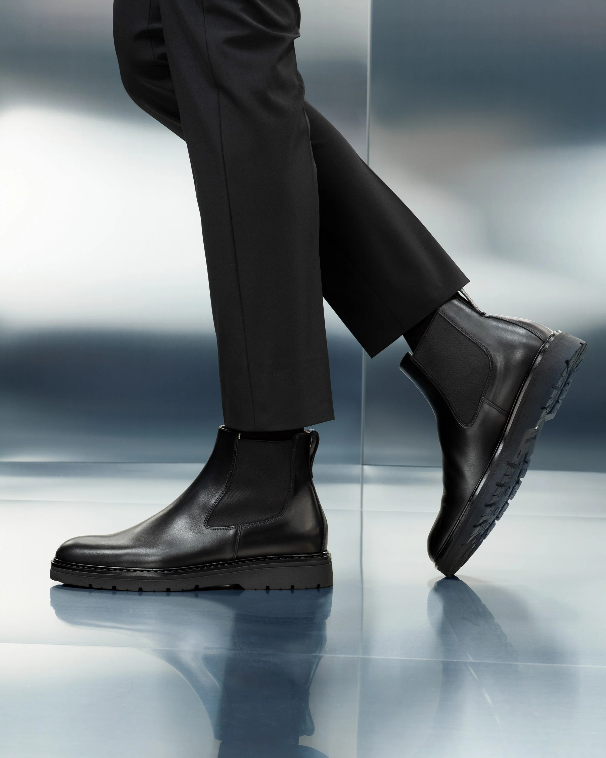 Nero Giardini I400361U Stivaletti chelsea uomo in pelle nero - immagine 4