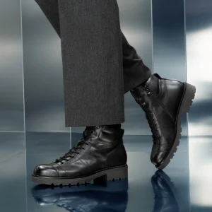 Nero Giardini I400510U Stivaletti uomo in pelle nero