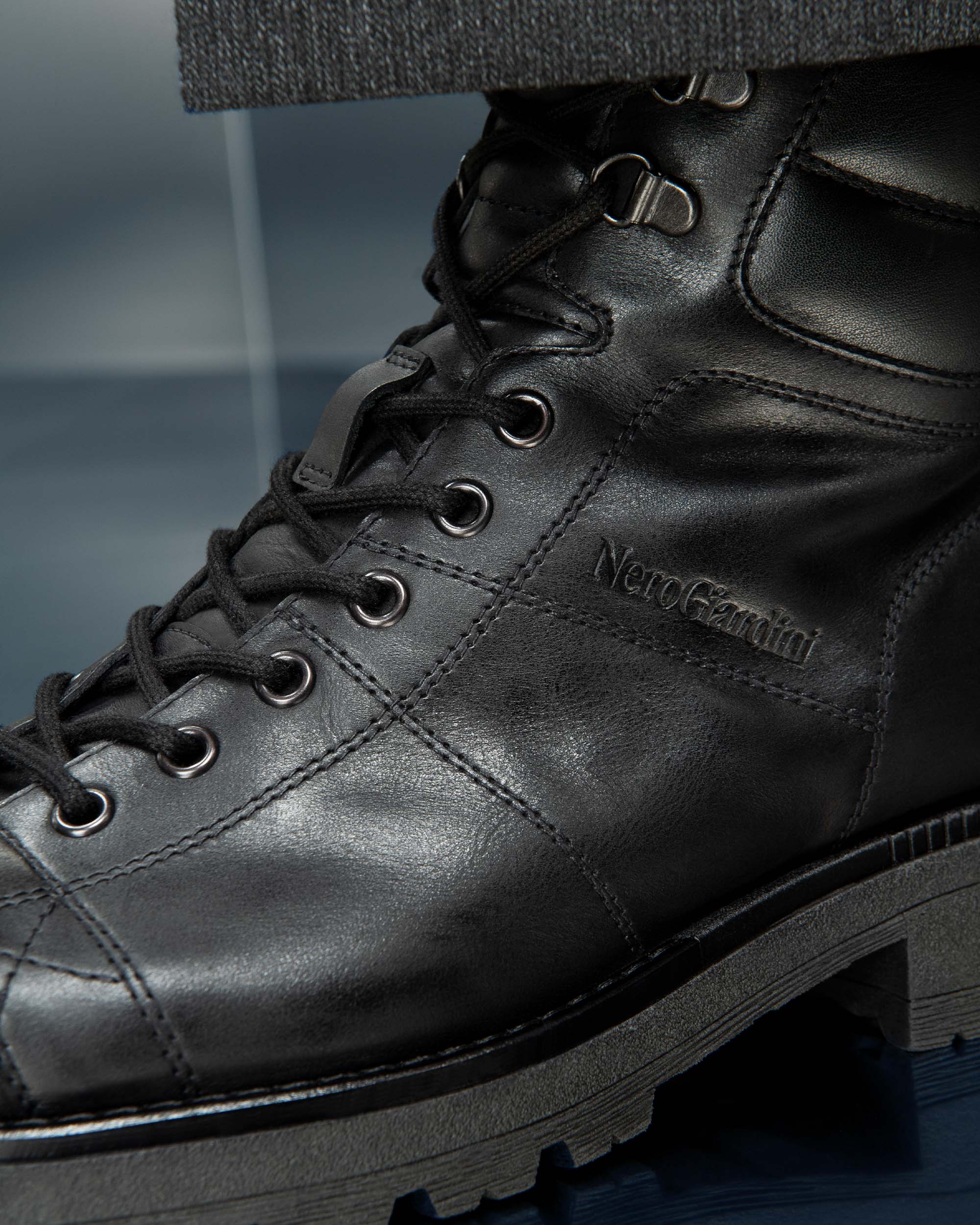 Nero Giardini I400510U Stivaletti uomo in pelle nero - immagine 3