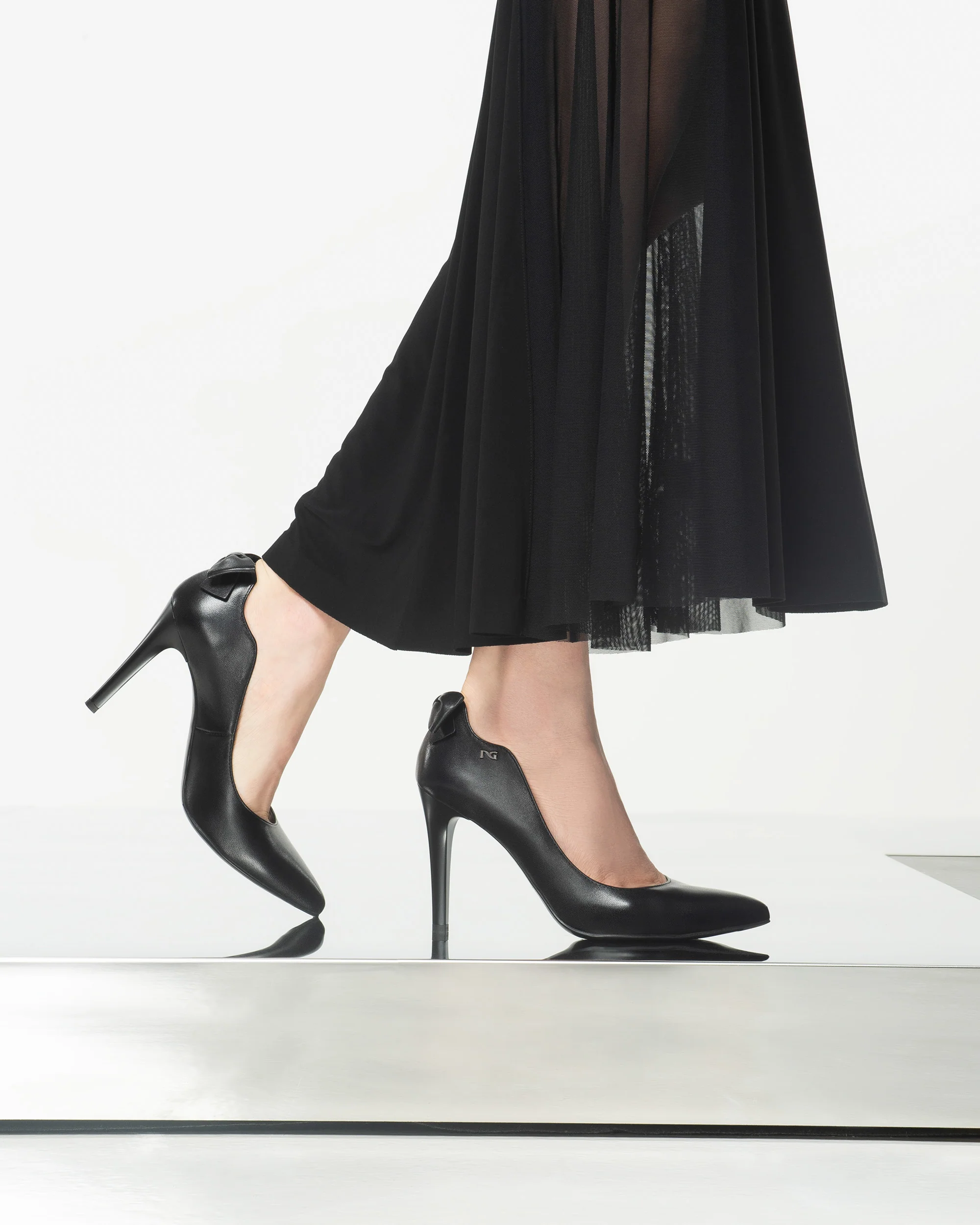 Nero Giardini I410810DE Décolleté donna in pelle nero - immagine 3