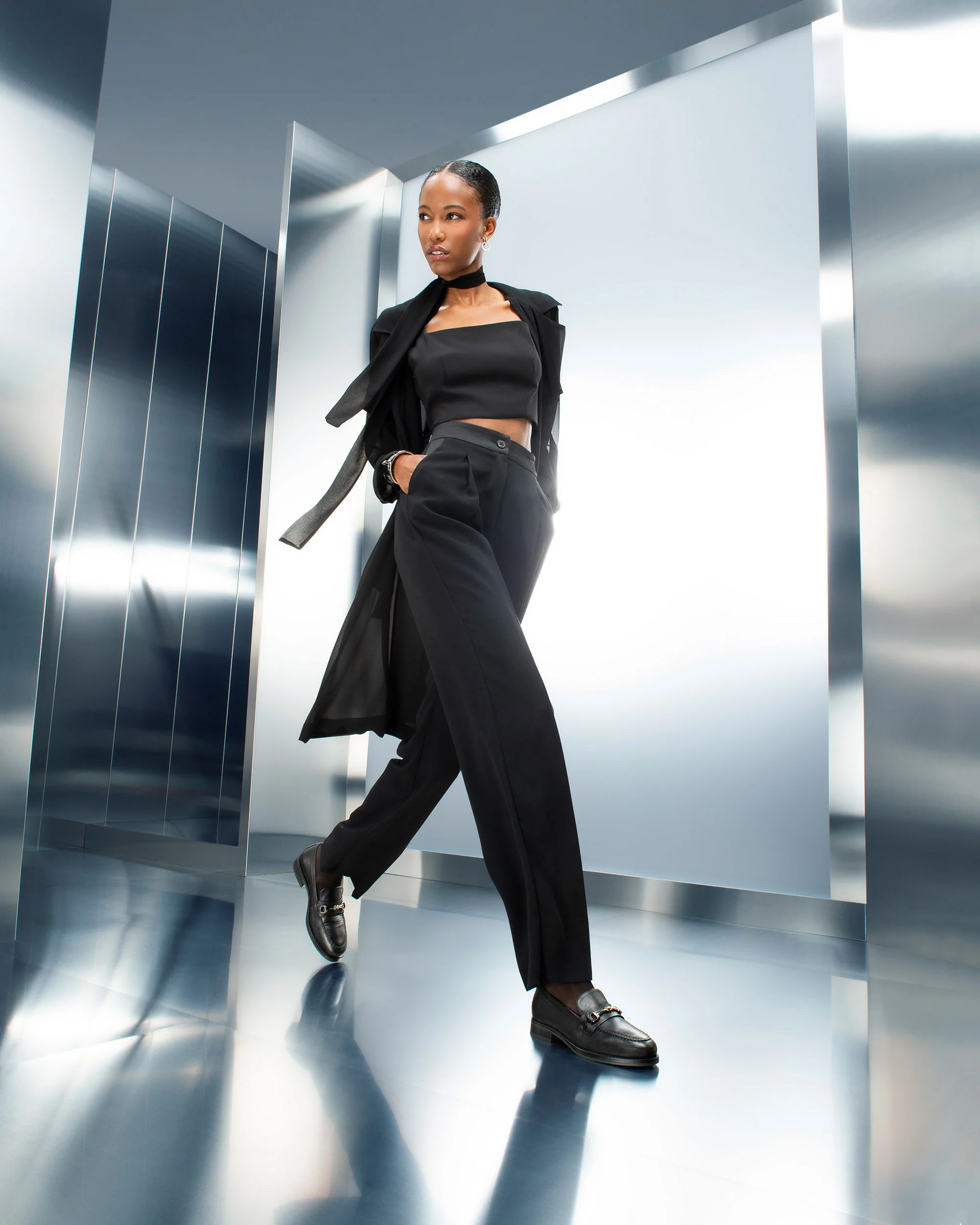 Nero Giardini I411260D Mocassini donna in pelle nero - immagine 2