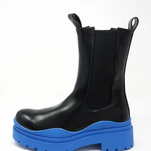 Stivaletti con para blu ed elastico ai lati