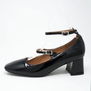 Décolleté lucide con tacco basso