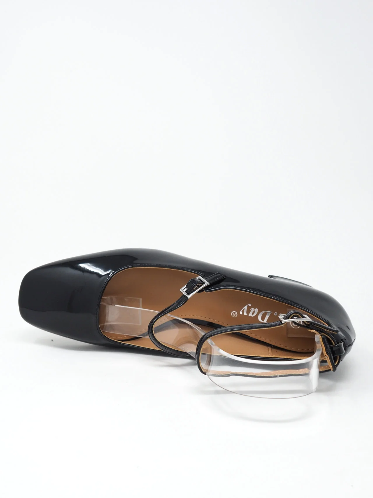 Décolleté lucide con tacco basso - immagine 4