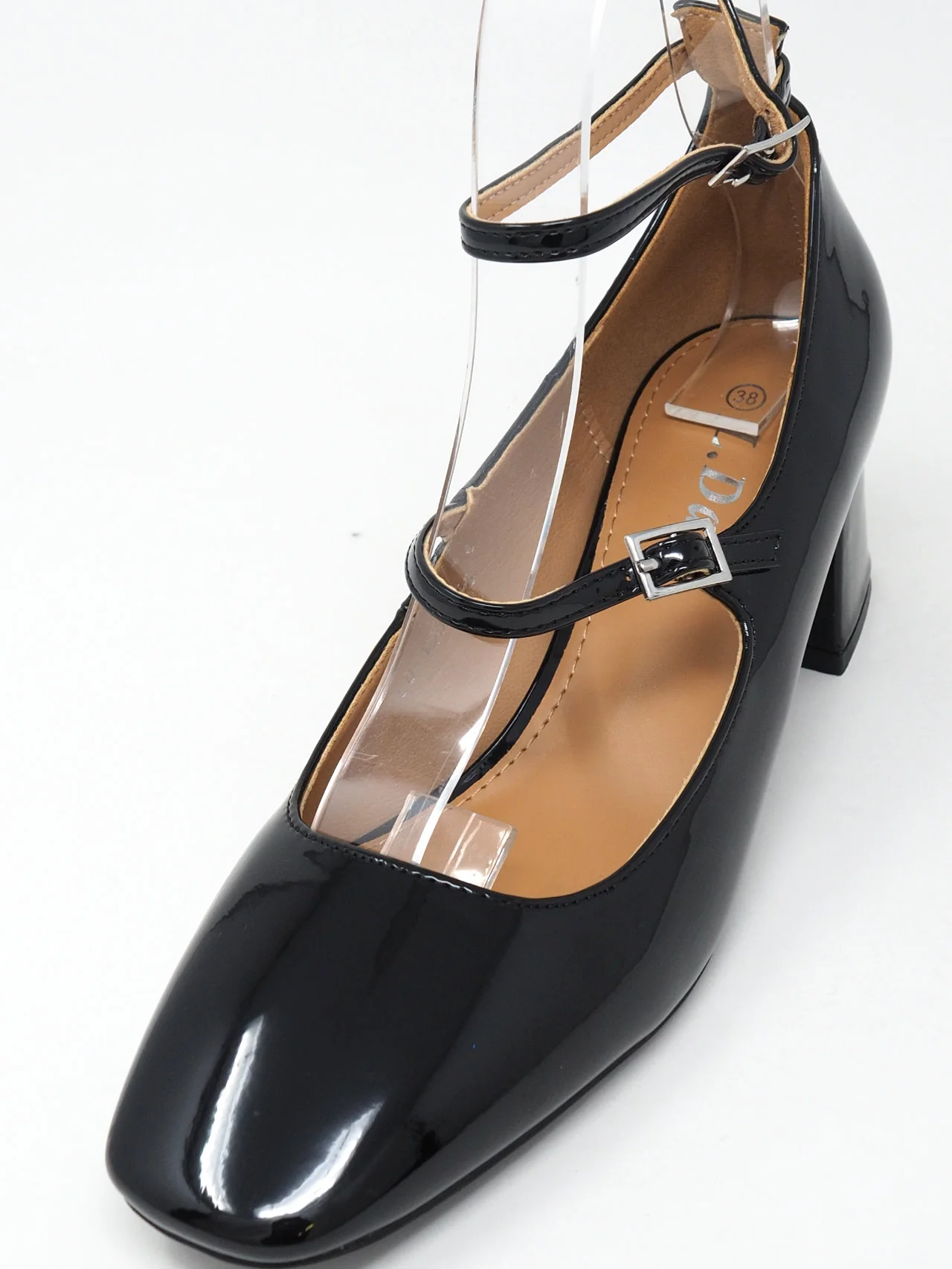 Décolleté lucide con tacco basso - immagine 6