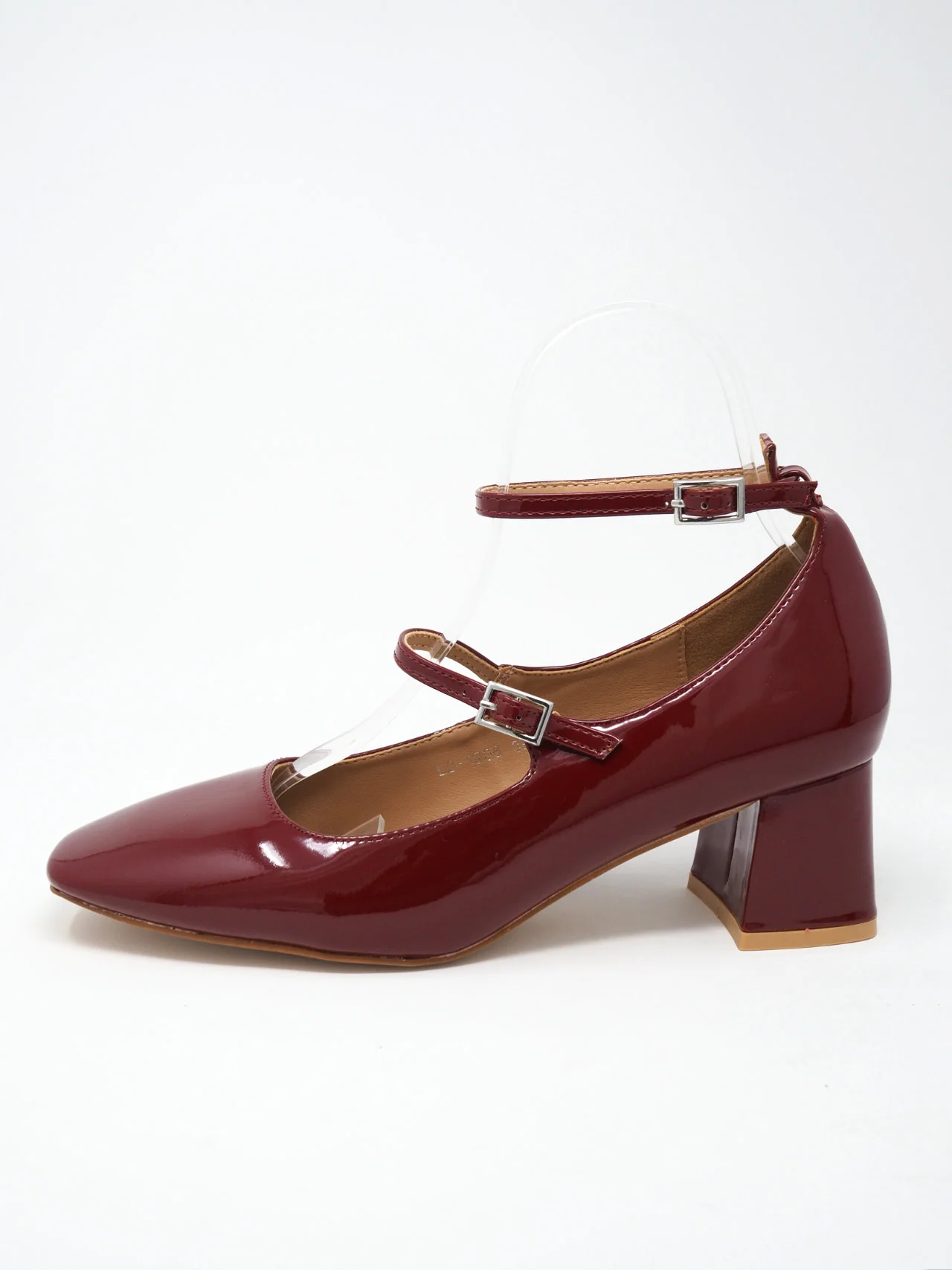 Décolleté lucide con tacco basso - immagine 7