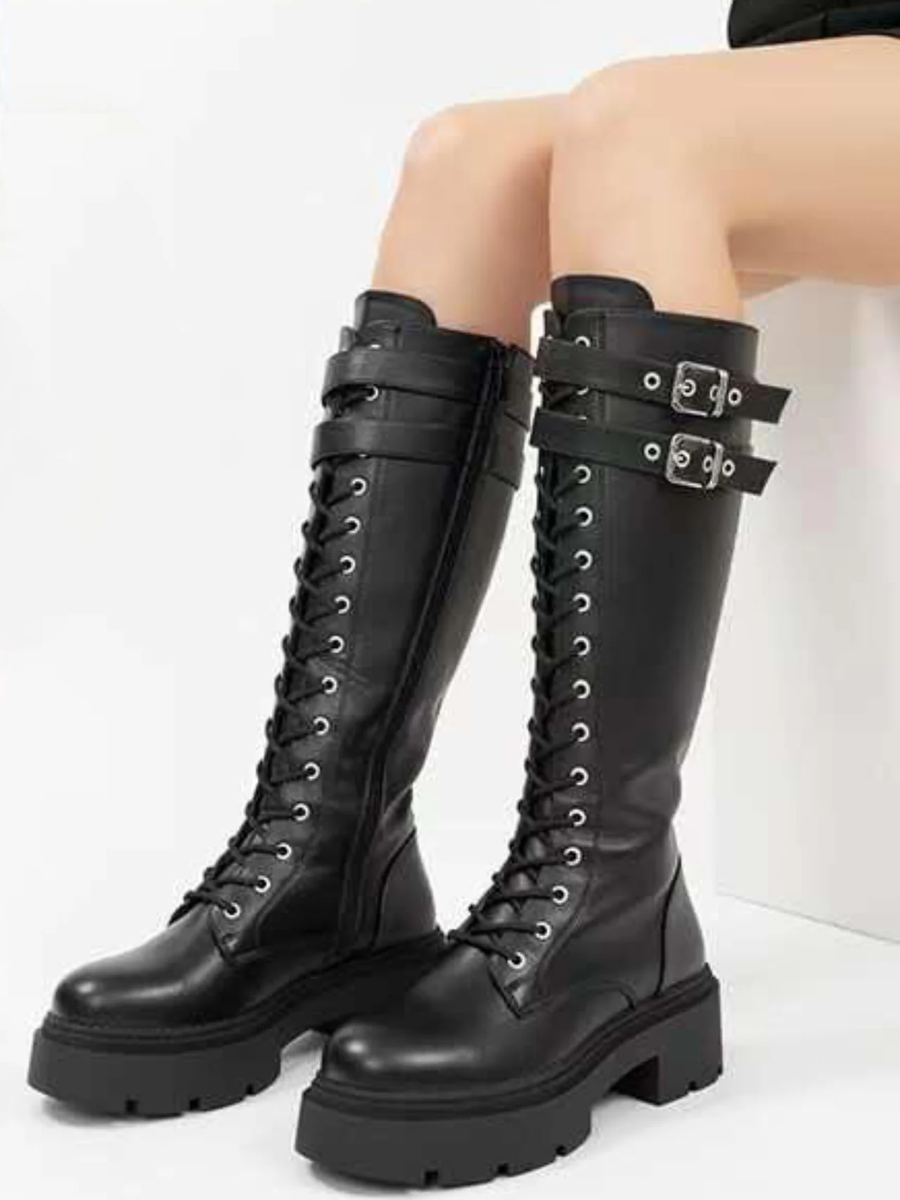 Anfibi stringati con para - immagine 5