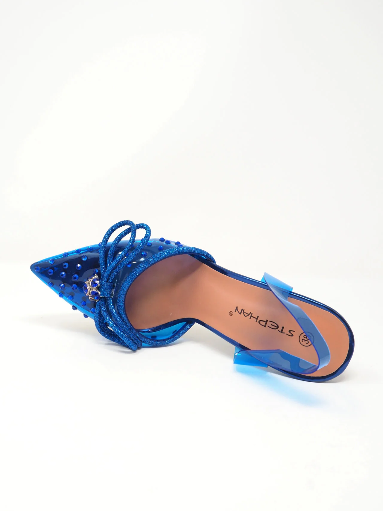 Décolleté slingback con fiocco strass - immagine 3