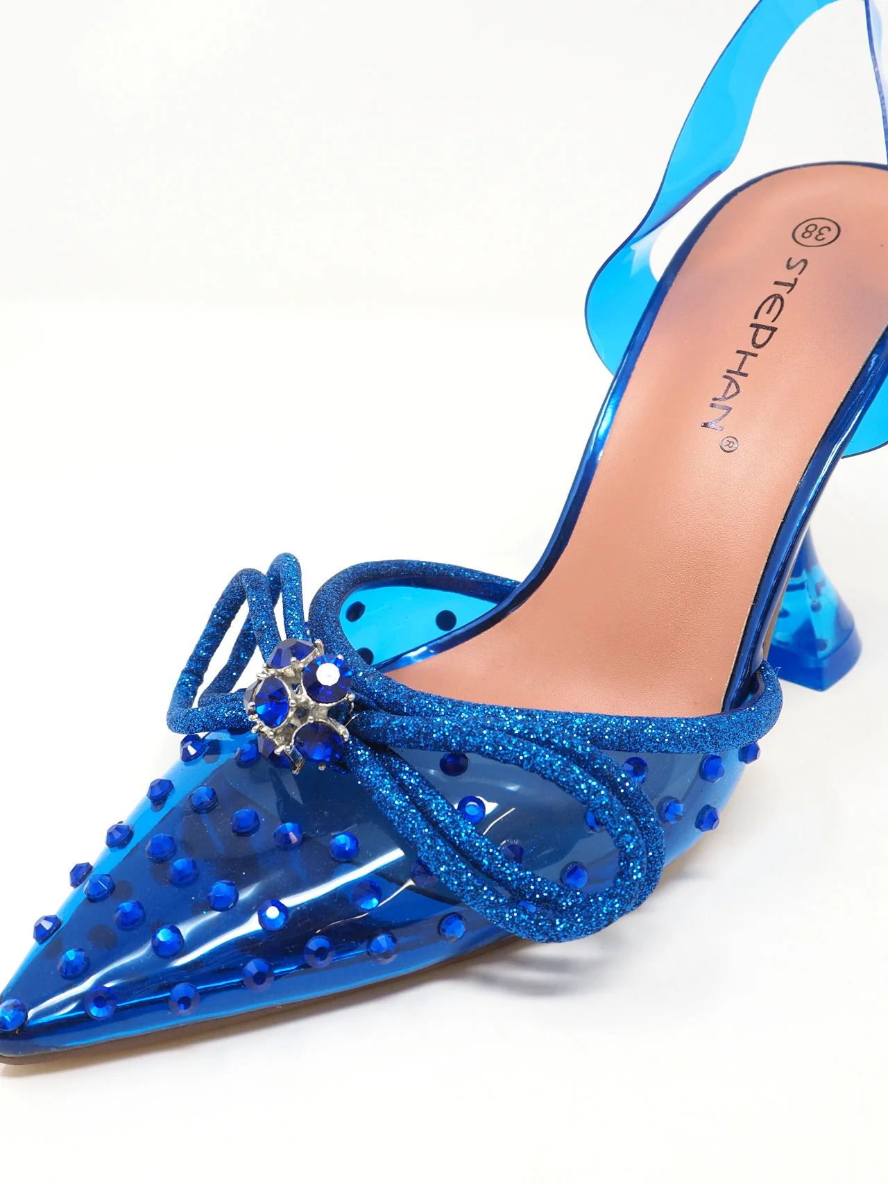 Décolleté slingback con fiocco strass - immagine 5