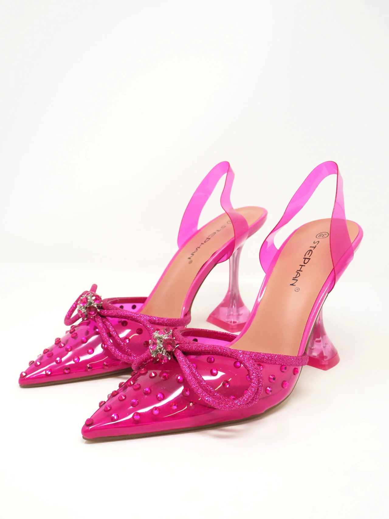Décolleté slingback con fiocco strass - immagine 7