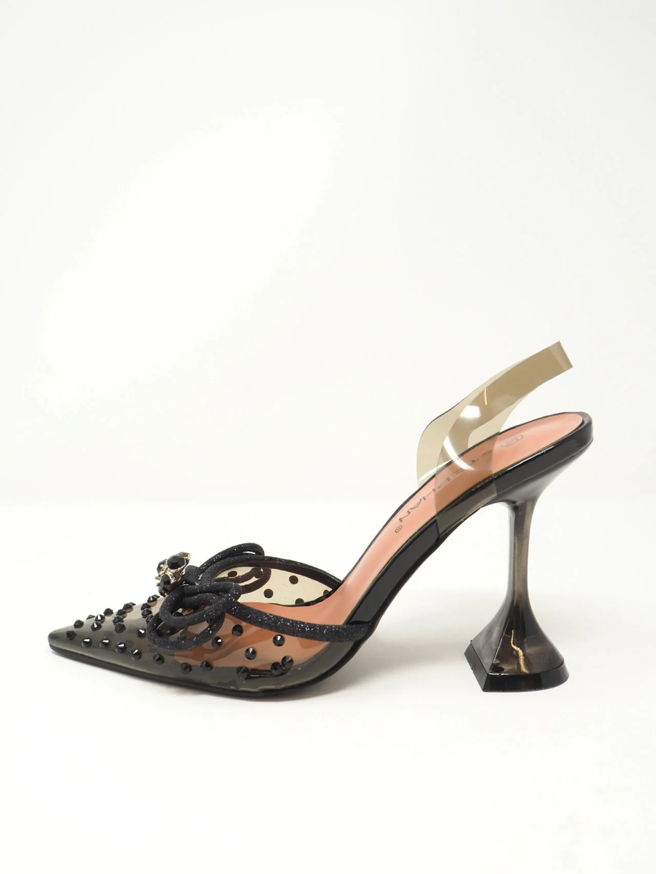 Décolleté slingback con fiocco strass - immagine 8