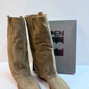 Open Too Loca 240 stivale texano con risvolto pelle scamosciata taupe