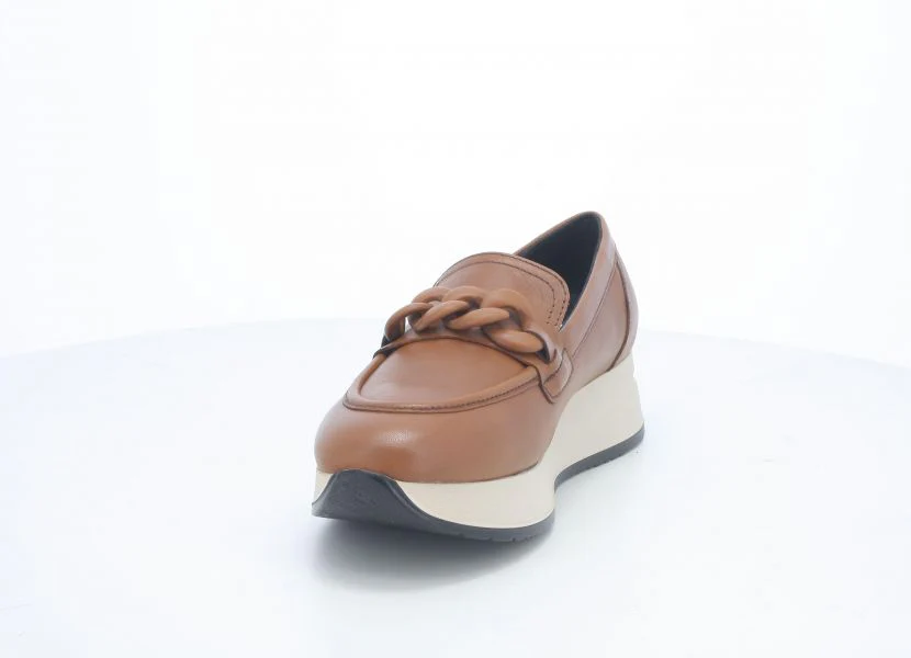 MELLUSO R25066 MOCASSINO IN PELLE CUOIO CON PLANTARE ESTRAIBILE - immagine 4