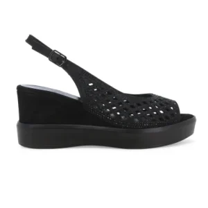 Melluso R80555 Sandalo donna in camoscio nero