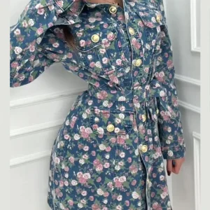 Vestitino jeans floreale