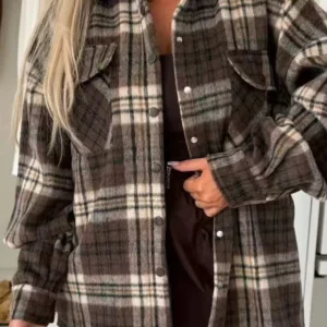 Camicia a quadri oversize