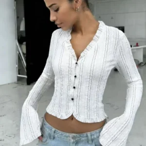 Camicetta in pizzo ondulato