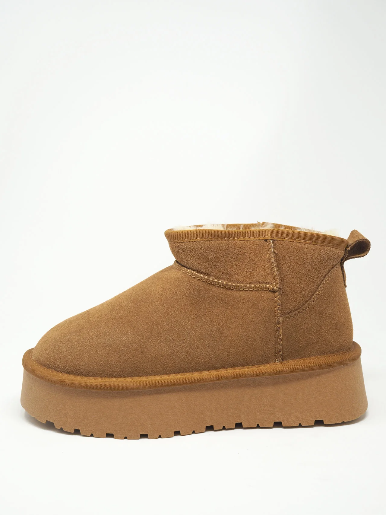 Stivaletti camoscio e pelliccia vera