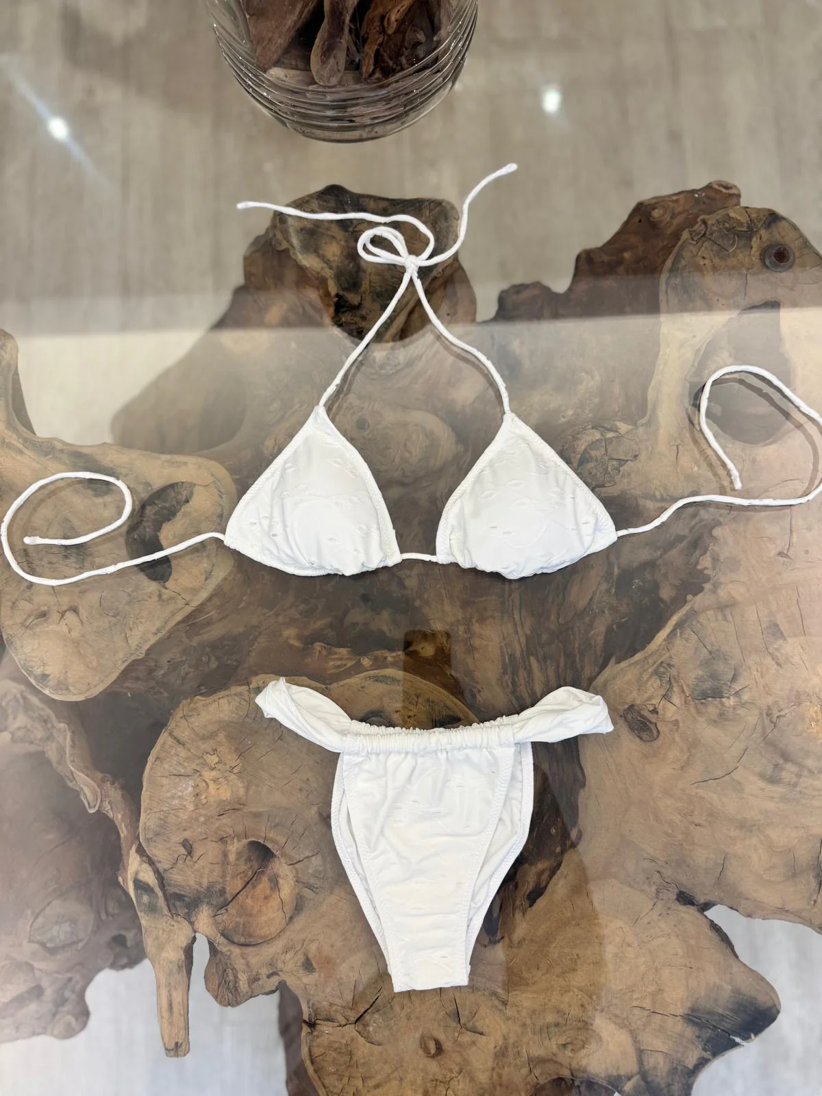 Bikini bianco triangolo regolabile F**K - SW0720WH - immagine 2