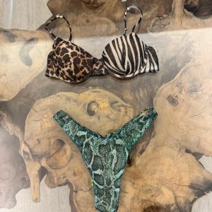 Bikini top con ferretto e slip americano - F**K - SW0141X10