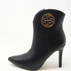 Tronchetti stivali a punta con logo