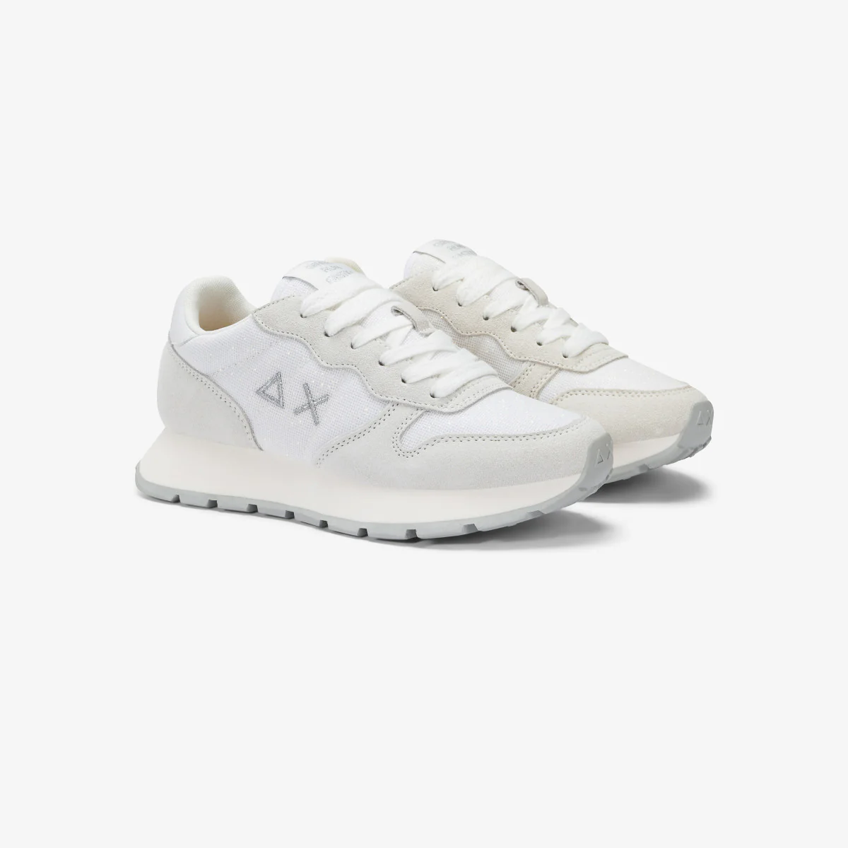 SUN68 Z35203 ALLY GLITTER TEXTILE BIANCO - immagine 3