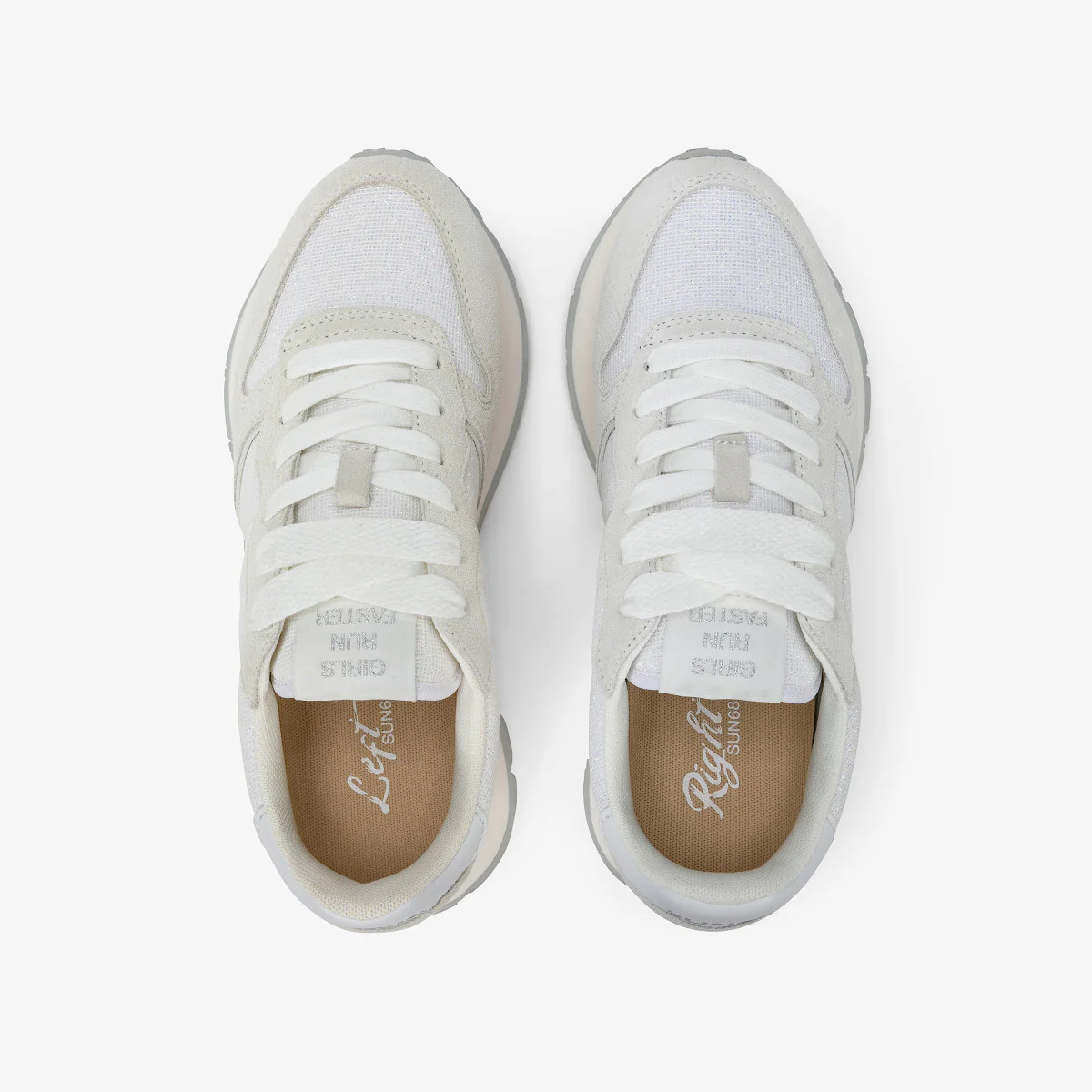 SUN68 Z35203 ALLY GLITTER TEXTILE BIANCO - immagine 5