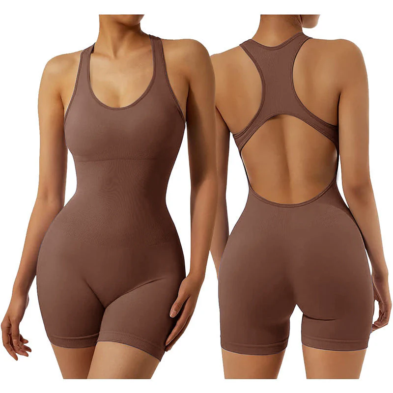 Tuta da Yoga con Schiena Svuotata Tuta da Tempo Libero per lo Sport - immagine 4