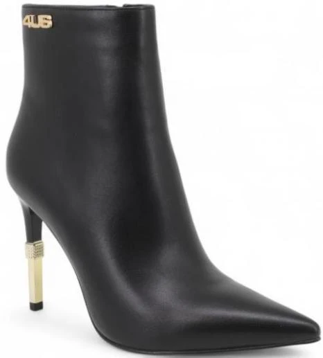 4US 4K2537 stivaletto donna nero con tacco platino - immagine 4