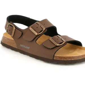 Grunland SB3645 Bobo sandalo in sughero da uomo mogano