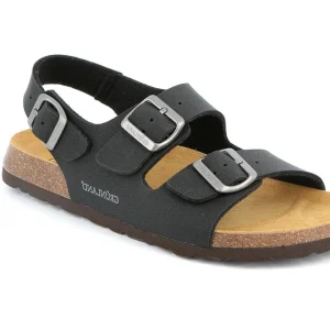 Grunland SB3645 Bobo sandalo in sughero da uomo nero
