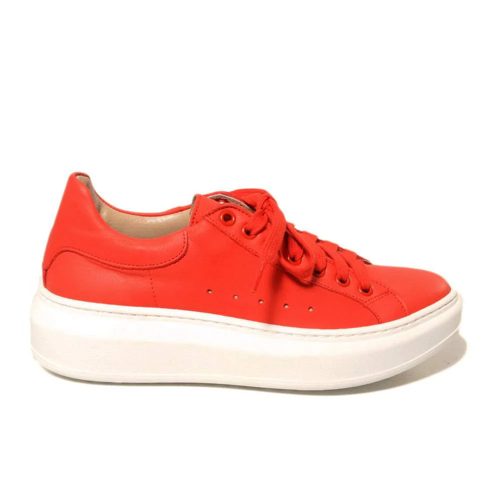 Sneakers Donna Rosse con Lacci Suola Oversize Made in Italy - immagine 4