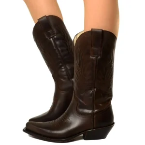 Texani Donna Visone CowBoys Pelle Nabuk Vintage Made in Italy